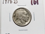 Buffalo Nickel 1918D F, better date