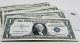 45-$1 Silver Certificates circ includes 5 STAR notes: 17-1957, 8-57A, 20-57B