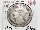 1848 Belgium Silver 5 Franc