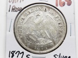 1877 So Chili Silver 1 Peso