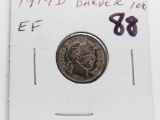 Barber Dime 1914D EF