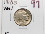 Buffalo Nickel 1913S Var 1 Fine