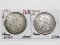 2 French Silver 5 Franc types: 1834W cleaned, 1868A Napoleon