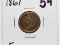 Indian Cent 1861 Fine