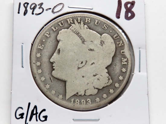 Morgan $ 1893-O G/AG, Semi-Key
