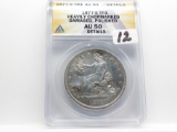 1877S Trade $ ANACS AU50 details, heavily chop marked, damaged, polished