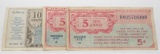 3 Military Pay Certificates: 2-5 Cent Series 471, 10 Cent Series 472