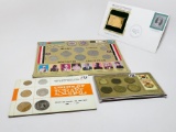 World Mix: 6 Coin Set Israel 1966; 8 Coin Palm Tree Set Iraq featuring 8 Presidents; 6 Coin Set of S