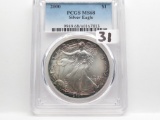 2000 Silver American Eagle PCGS MS68 attractive toning