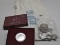 Silver Mix in St Joseph MO Cloth Bank Bag (Am Natl): 1982 PF Washington Half $ complete; 9 Quarters,