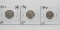 3 Buffalo Nickels: 1931S VG, 1934 EF, 1934D VF