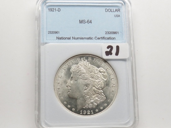 Morgan $ 1921D NNC MS64