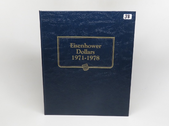 Dansco Eisenhower $ Album, 1971-1978S, 34 Coins, includes PF & Silver PF. Nice.