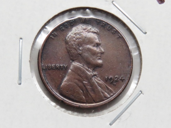 Lincoln Wheat Cent 1924D CH AU, better date