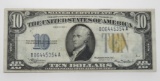 1934A North Africa $10 Silver Certificate VF, SN B06445354A