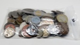 100 Mixed World Coins, some silver