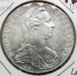 1780 Maria Theresa Silver Thaler Restrike, BU light obv scratch
