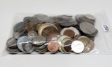 110 Mixed World Coins, some silver