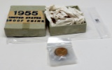 1955 US Proof Set boxed, coins packed in individual plastic not cellophane