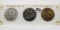1964 Norfolk NE 9th Annual Numismatic Convention, 3 Medals in Capitol Plastic (appear to be brass, p