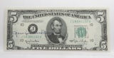 $5 FRN 1950 KC, CH CU, J18386192A, Georgia Neese Clark, treasurer, signature