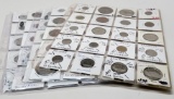 100 World Coins approximately 15 countries, some silver