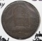 England Somerset Bath Half Penny 1794 Condor Token Botanic Garden/Tree, planchet flaw obv