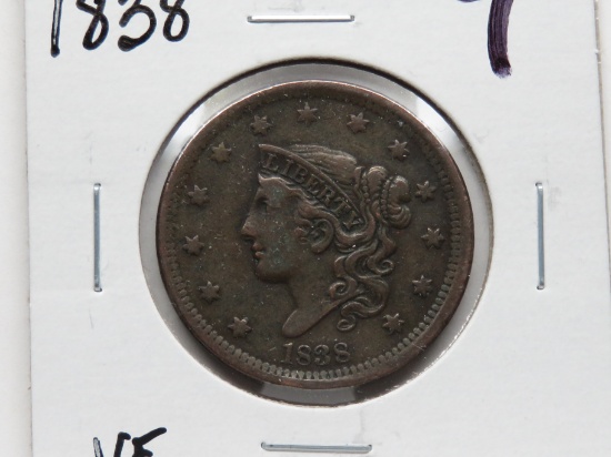 Matron Head Large Cent 1838 VF