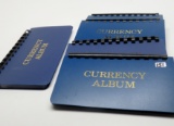 5 Currency Holder Albums, new-lightly used.  1 large note size, 4 Standard note size.  No currency