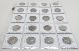 29 Silver Washington Quarters: 1942, 5-44, 3-46, 2-46D, 2-48D, 48S, 50D, 50S, 52D, 52S, 54, 2-62D, 8