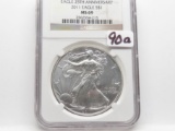 2011 Silver American Eagle 25th Anniversary NGC MS69