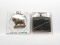 2 Vintage Tokens with hanging loops: Bull Durham Schwane Milwaukee 14 K Gold Plated Bull; Volvo Whit