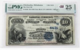 $10 National 1882, 1st Natl Bank Chickasha OK, CH5431, FR 546, SN A665489/5409, Date Back, PMG VF25