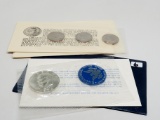 Dollar Mix: 1974S Eisenhower Unc Silver $ blue envelope; 1979 PDS Anthony Souvenir Set