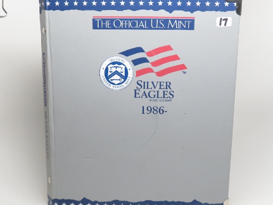 US Mint Silver Eagle Album with 2006 ASE Gem BU light rim toning