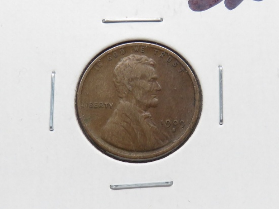 Lincoln Cent 1909S VF, better date
