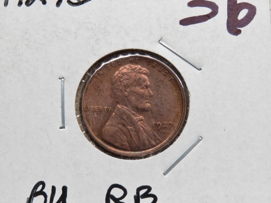 Lincoln Cent 1927D BU red brown