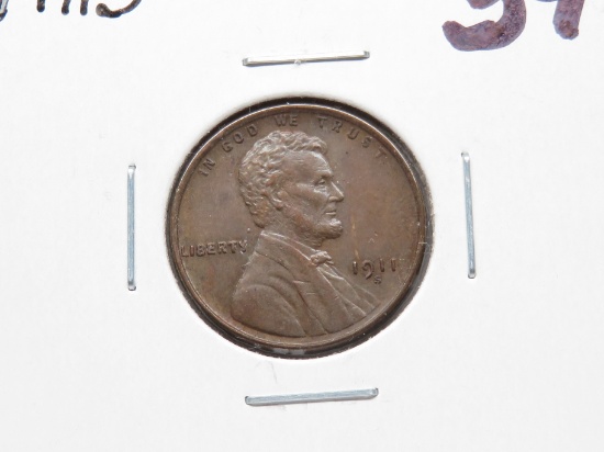 Lincoln Cent 1911S EF better date