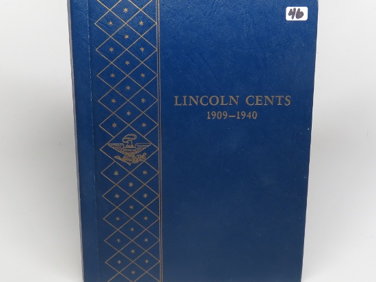 Whitman Classic Lincoln Cent Album, 1909VDB-1940S, 88 Coins, up to Unc, better than average set.  NO