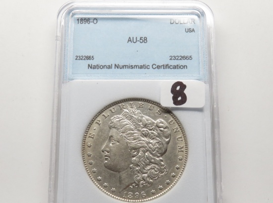 Morgan $ 1896-O NNC AU58