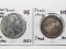 2 Silver World Coins: Maria Theresa Thaler Restrike 1780 Austria, .833S; Prussia 1914A  .900 Silver