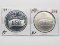 2 Silver $ Commemoratives USO: 1991D BU, 1991S PF