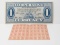 Sedalia Missouri Cooperative $1 Currency No.9812, SA 52633with 50-2 Cent Stamps unused