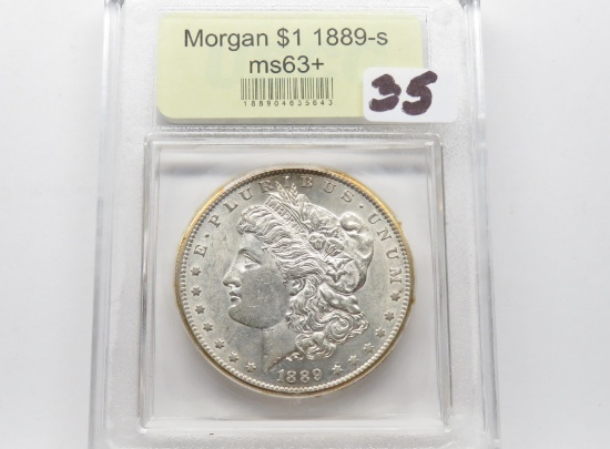 Morgan $ 1889S USCG MS63+