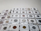 100 World Coins assorted denominations, approx 8 Countries