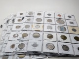 100 World Coins assorted denominations, approx 5 Countries including some Silver, Maria Theresa Thal