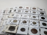102 World Coins assorted denominations, approx 10 Countries including some Silver, 3 Eye of Horus Si