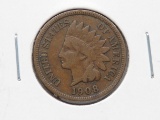 Indian Cent 1908S CH VG, better date
