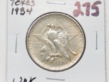 1934 Texas Silver Commemorative Half $ Unc
