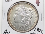 Morgan $ 1884 AU lightly toned